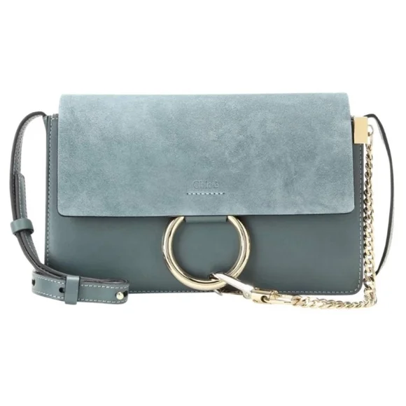 Chloe | Bags | Chloe Small Faye Suede Calfskin Cloudy Blue  display picture 2